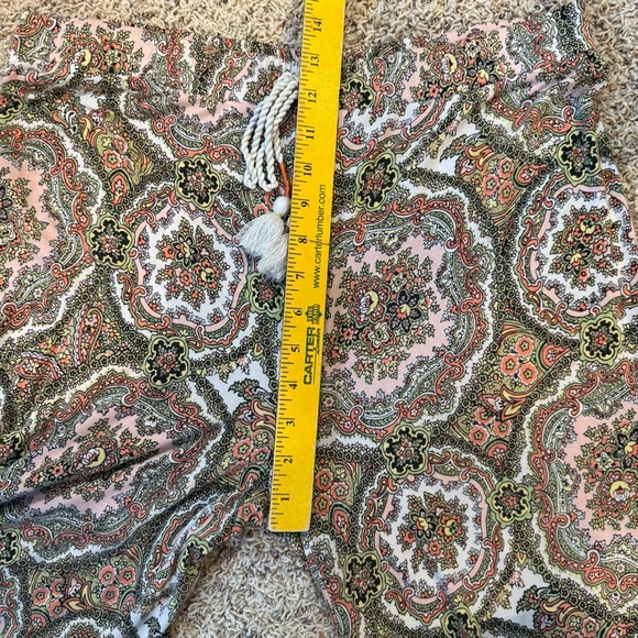 Anthropologie Maelynn Joanie Harem Pants MEDIUM Paisley Pink Green White - Picture 7 of 13